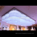 Customized contemporary chandelier lighting square crystal ceiling lamp16414